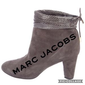 Marc Jacobs Snakeskin Trim Booties